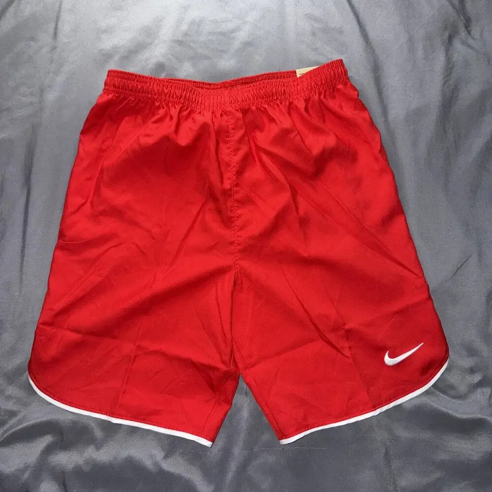 Nike Shorts Kids L Red + White Dri Fit Soccer Futbol Training Boys
